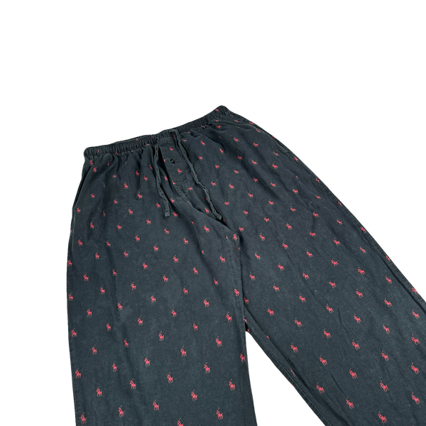 Ralph Lauren Black Cotton Lightweight Pyjama Bottoms - Medium
