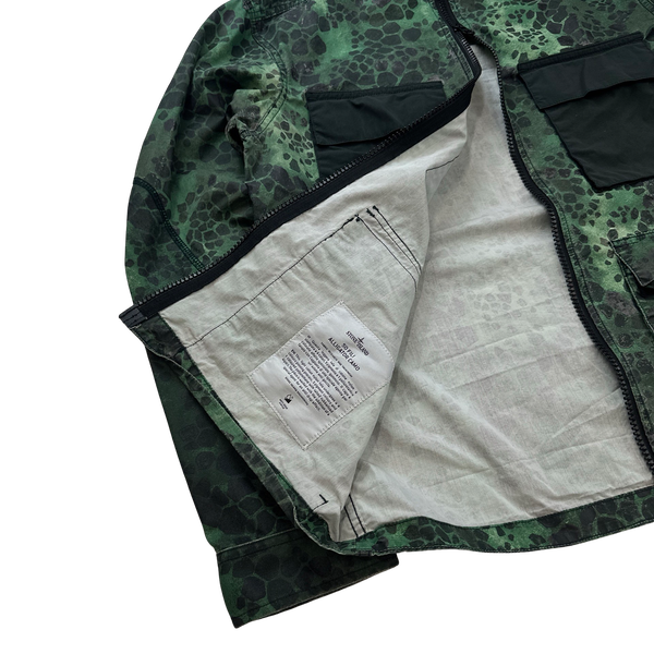 Stone Island 2018 Alligator Camo 50 Fili Zipped Jacket - Large