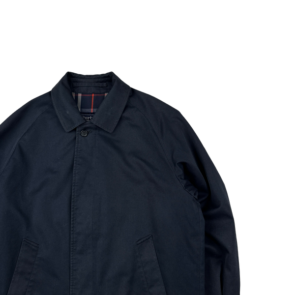 Burberry Nova Check Lined Navy Harrington Jacket - Small