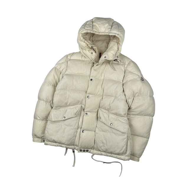 Moncler Norme Afnor Cream White Down Filled Jacket - XXL