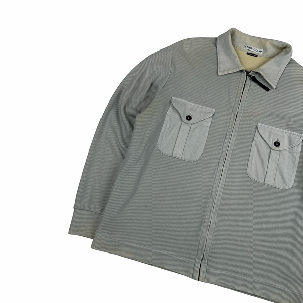 Stone Island SS2000 Vintage Ribbed Cotton Overshirt - Large