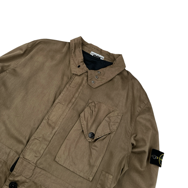 Stone Island 2002 Camel Raso Gommato Field Jacket - Large – Mat's