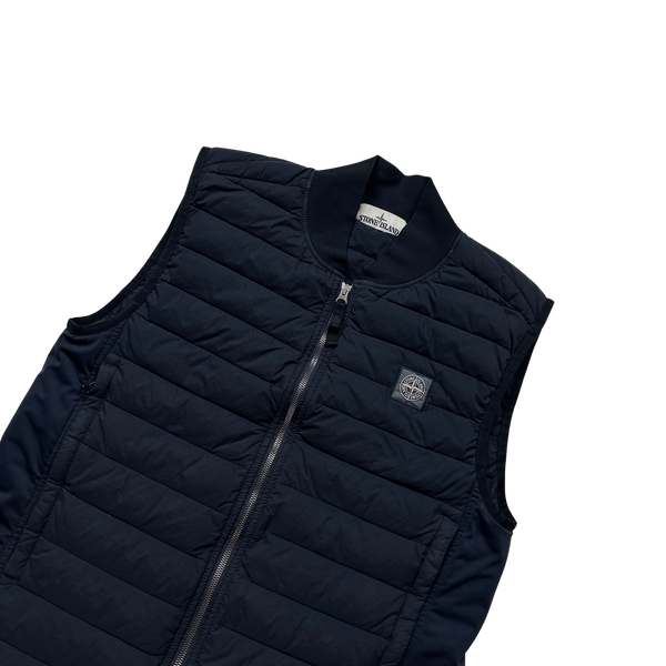 Stone Island Loom Woven Down Chambers Stretch Nylon Gilet - Small