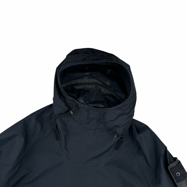 Stone Island 2022 Black O-Ventile Ghost Piece Pullover Smock Jacket - XL