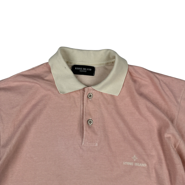 Stone Island Tennis 1980's Vintage Cotton Polo Shirt - L