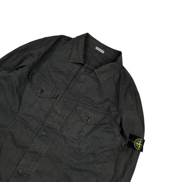 Stone Island 2006 Laminated Cotton Overshirt - XXL