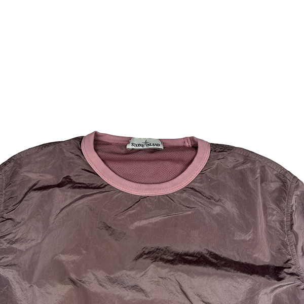 Stone Island Pink Nylon Metal Pullover Jumper - Medium