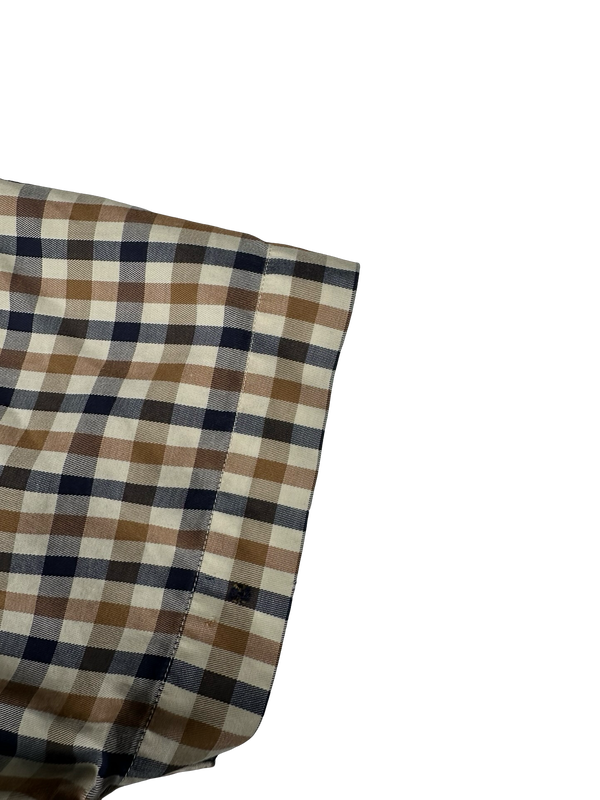 Aquascutum Classic Nova Checked Short Sleeve Shirt - XL