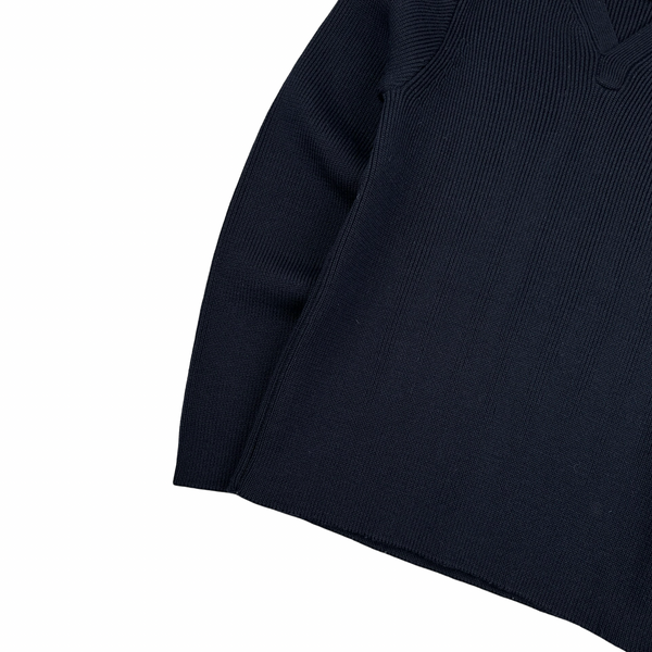 Stone Island 2006 Navy Denims Wool Knit Pullover Jumper - Large