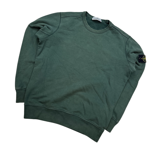 Stone Island 2019 Green Crewneck Sweatshirt - Medium