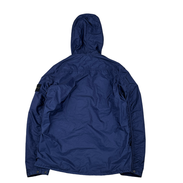Stone Island 2015 Blue Lamy Flock Velvet Lined Jacket - Medium