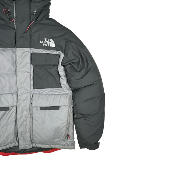 North Face Grey Summit Series Down Hooded Puffer Jacket - Small