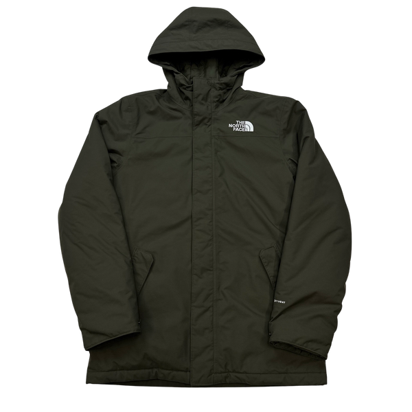 North Face Khaki Dryvent Waterproof Long Padded Jacket - Small