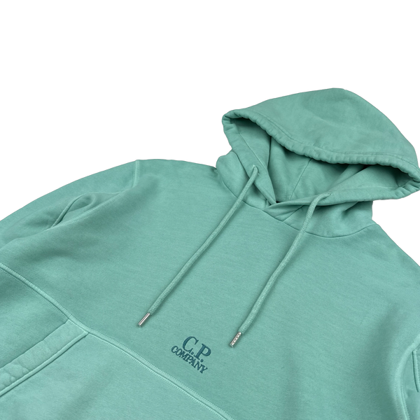 CP Company Teal Spellout Pullover Hoodie - XS