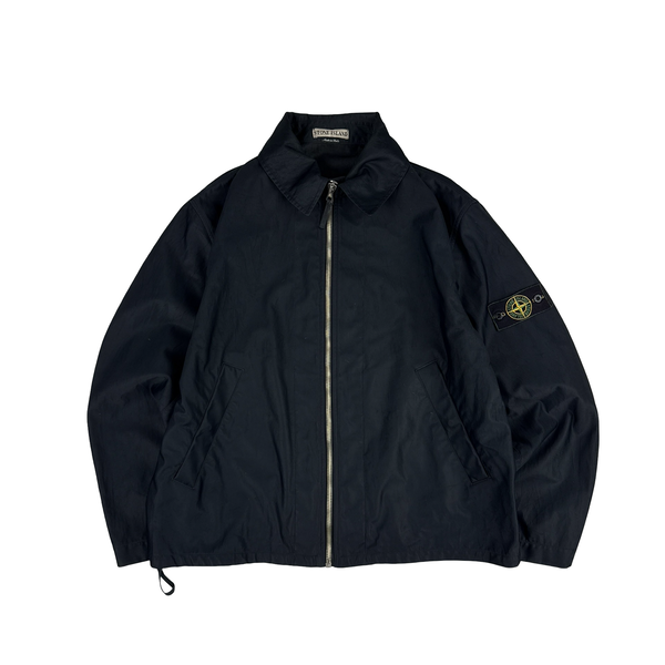 Stone Island Black Nylon Vintage SS2000 Zipped Jacket - Large