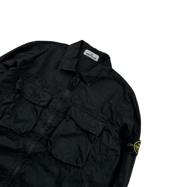 Stone Island 2022 Black Double Pocket Overshirt - Medium