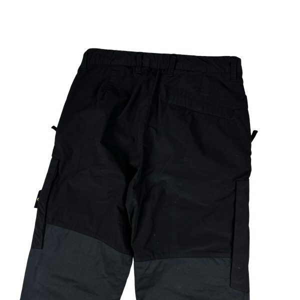 Stone Island 2020 Mussola Panel Black Cargo Trousers - 30"