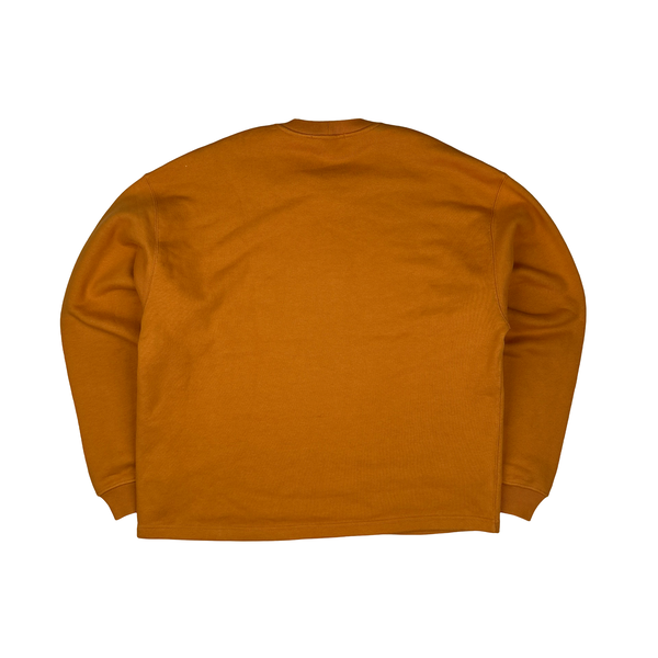 Stone Island Marina 2023 Orange Spellout Crewneck Jumper - Large