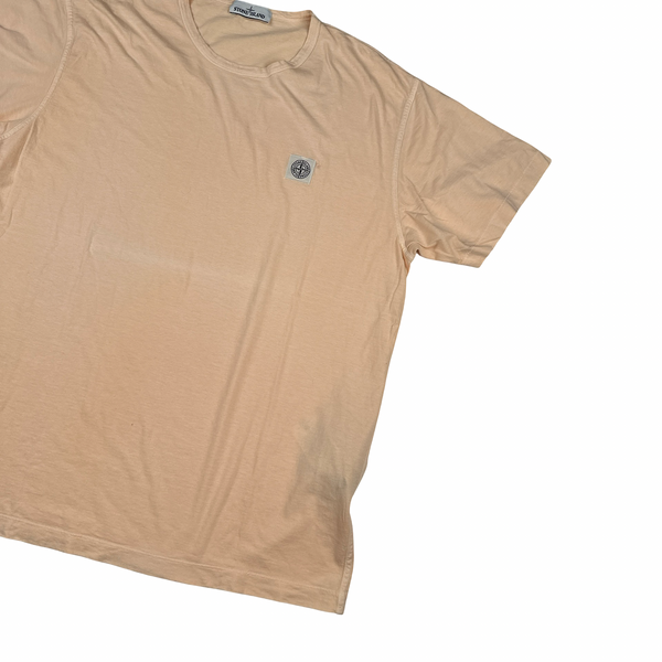 Stone Island 2018 Peach Cotton T Shirt - 3XL