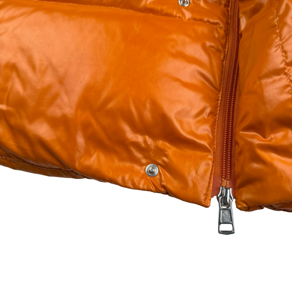 Moncler Dervaux Giubbotto Orange Down Filled Jacket - Medium