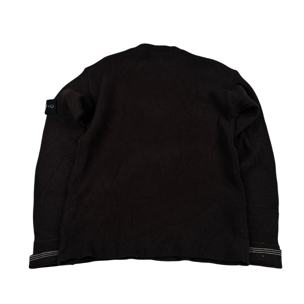 Stone Island 2005 Brown Wool Blend Jumper - Large