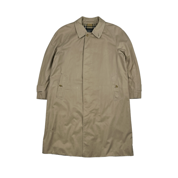 Burberry Nova Check Lined Cotton Long Jacket - Medium