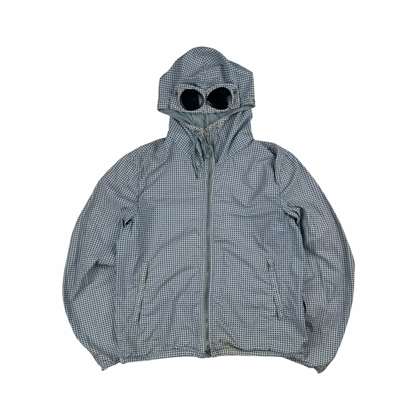 CP Company Blue Diamond Print Goggle Cotton Jacket - Large