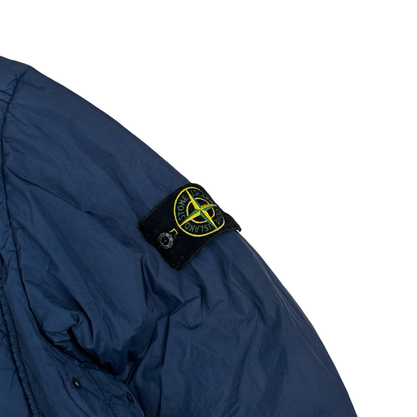 Stone Island Navy Garment Dyed Crinkle Reps Blazer - Small