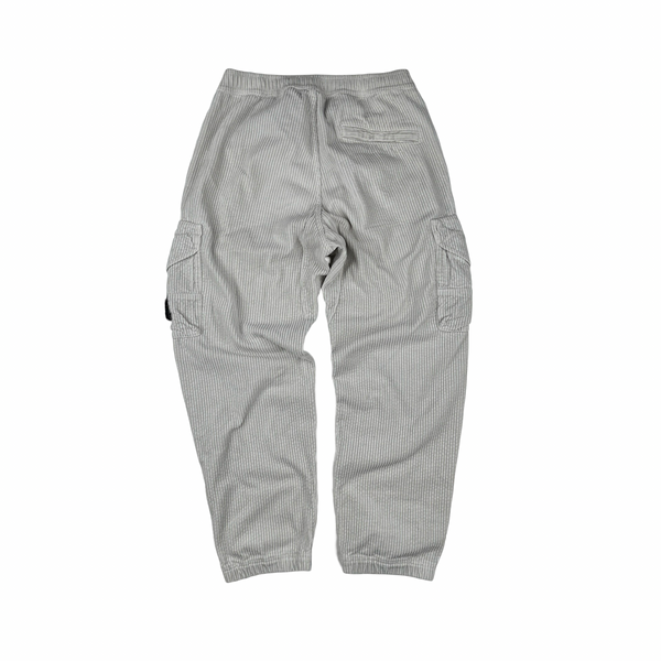 Stone Island 2023 RE T White Corduroy 400 Cargo Trousers - Small