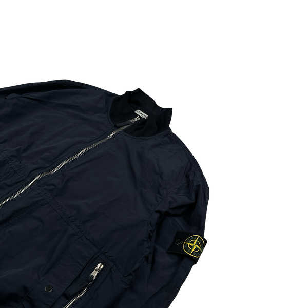 Stone Island 2010 Navy Cotton Blend Bomber Jacket - XL