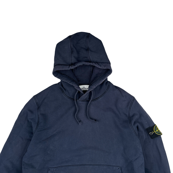 Stone Island 2020 Navy Cotton Pullover Hoodie - Medium
