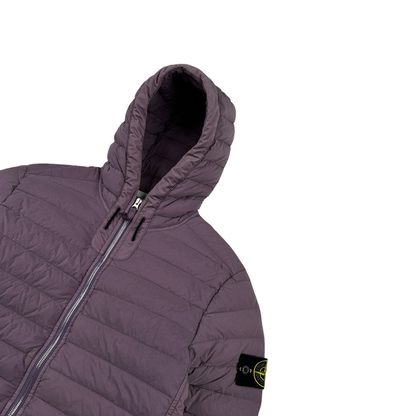 Stone Island 2020 Plum Loom Down Woven Puffer Jacket - Small
