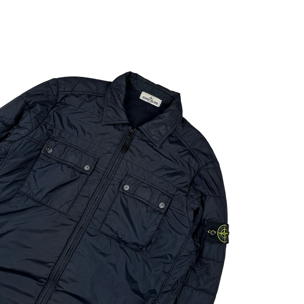 Stone Island 2013 Navy Micro Yarn Cotton Lined Overshirt Jacket - XL