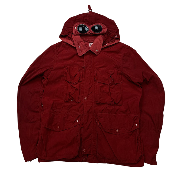 CP Company Red Goggle Multi Pocket Jacket - Large