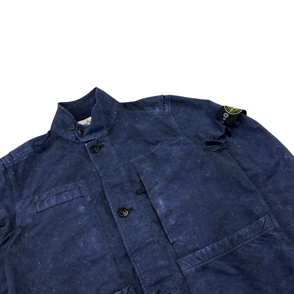 Stone Island Blue David TC Dust Colour Treatment Jacket - Medium