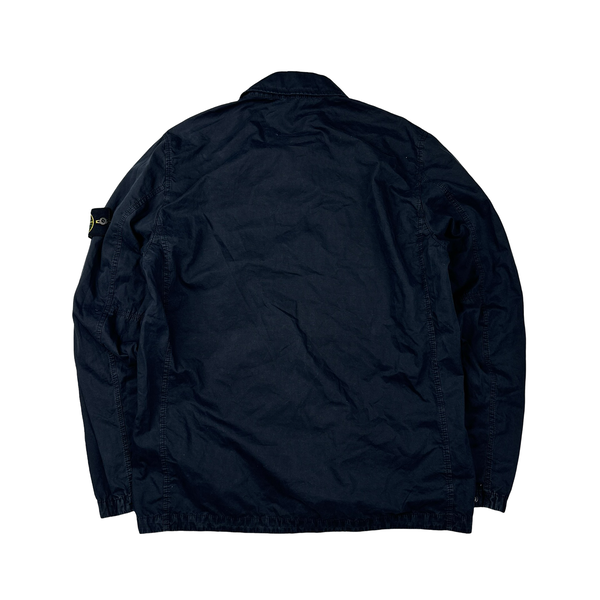 Stone Island 2021 Navy Cotton Overshirt - Large