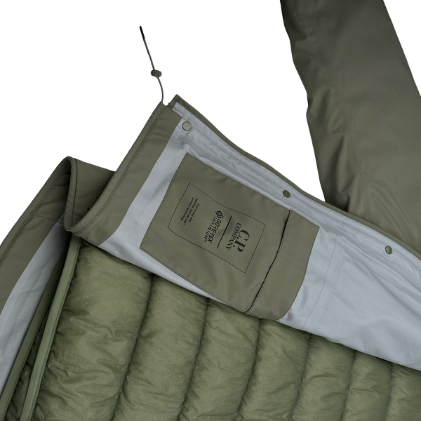 CP Company Silver Sage Gore-Tex Down Lined Dual Layer Jacket - XXL