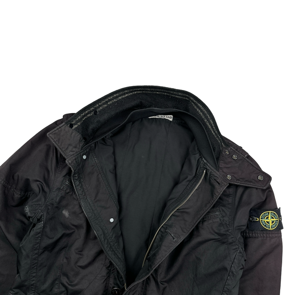Stone Island Washed Black 2009 David TC Field Jacket - Medium