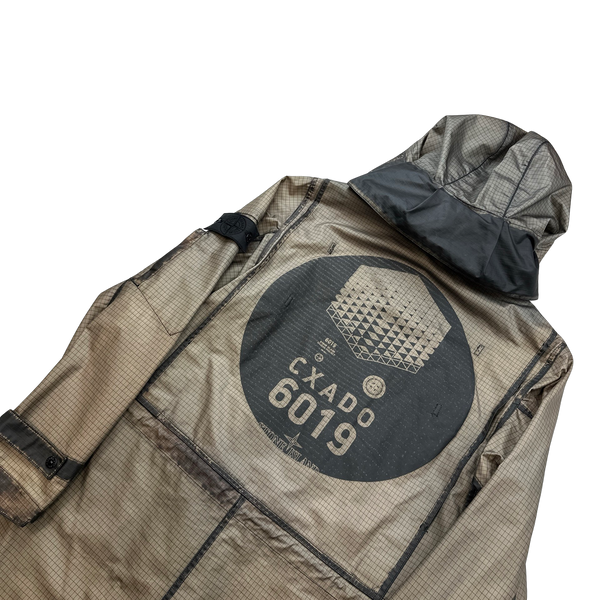 Stone Island 2014 Brown Shadow Project DPM Grid-R Inverse Long Jacket - Large