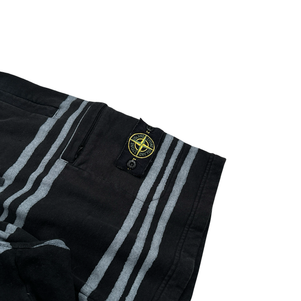 Stone Island x Supreme 2020 Striped Spellout Cotton Shorts - Small