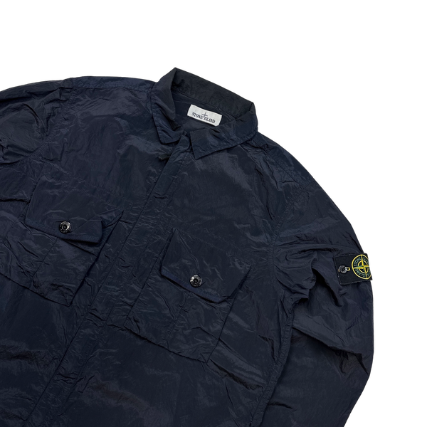 Stone Island 2017 Navy Nylon Metal Shimmer Overshirt - XL