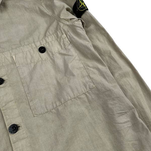 Stone Island 2021 Beige Cotton Overshirt - Small