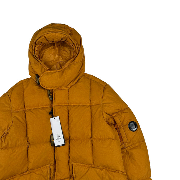 CP Company Orange Flatt Nylon Down Filled Lens Viewer Puffer Jacket - Small