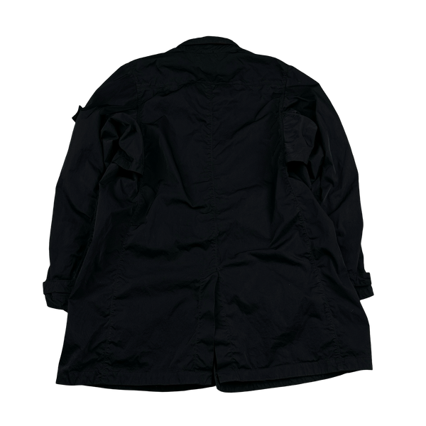 Stone Island 2015 Shadow Project Black Hollowcore Metal Long Jacket - XL