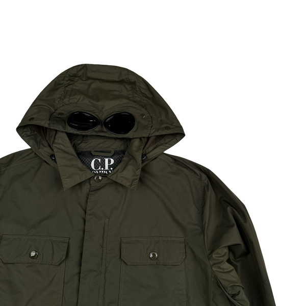 CP Company Khaki Micro M Goggle Jacket - XXL