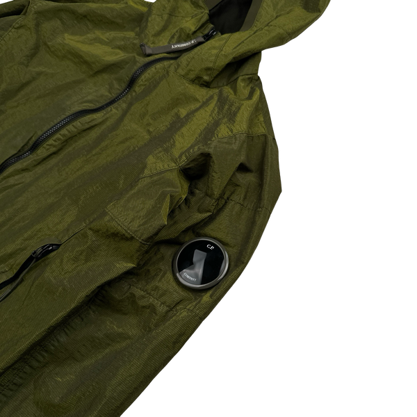 CP Company P.Ri.S.M Green Prismatic Ripstop Membrane Hooded Jacket - Medium