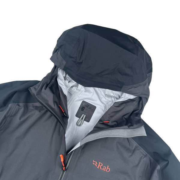 RAB Dark Grey Colour Block Profle Zipped Lightweight Kinetic Jacket - Large