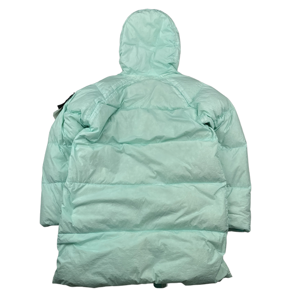 Stone Island 2022 Teal Garment Dyed Crinkle Reps R-NY Down TC Puffer - Medium