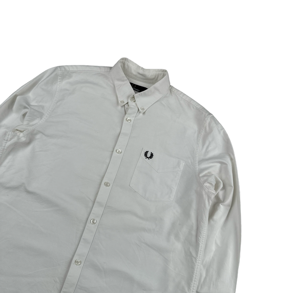 Fred Perry White Buttoned Shirt - Large