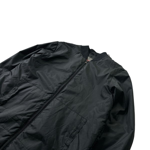 Prada Black Nylon Down Padded Bomber Jacket - XXL